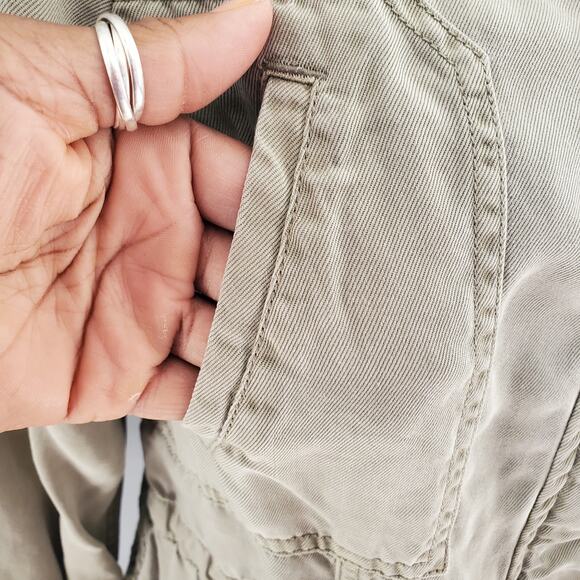 Max Jeans Olive Green Lightweight Utililty Jacket Size M - Picture 7 of 10